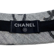 将图像加载到图库查看器中，CHANEL CC Logo Headband Gray Cotton
