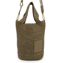 Load image into Gallery viewer, LOEWE Slit bag 2WAY tote bag basket bag OliveA685453X12 Raffia Calf Leather Size Mini
