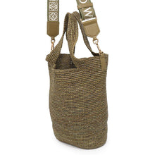 Load image into Gallery viewer, LOEWE Slit bag 2WAY tote bag basket bag OliveA685453X12 Raffia Calf Leather Size Mini
