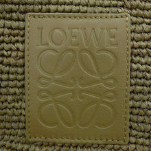 将图像加载到图库查看器中，LOEWE Slit bag 2WAY tote bag basket bag OliveA685453X12 Raffia Calf Leather Size Mini
