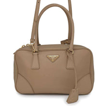 Load image into Gallery viewer, PRADA Re-Edition 1978 Medium Double Handle Handbag Beige1BB115 Nylon Saffiano LeatherLeather
