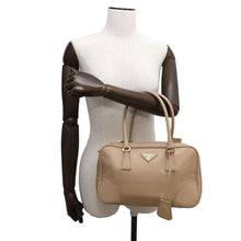 Load image into Gallery viewer, PRADA Re-Edition 1978 Medium Double Handle Handbag Beige1BB115 Nylon Saffiano LeatherLeather
