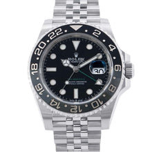 将图像加载到图库查看器中，ROLEX GMT MasterII W40mm Stainless Steel Black Dial126710GRNR
