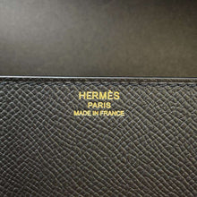 将图像加载到图库查看器中，HERMES Della Cavalleria Elan Black Epsom
