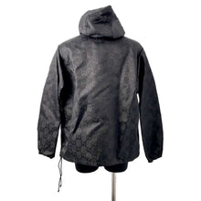 将图像加载到图库查看器中，GUCCI Ob the Grid Hooded Jacket Size 42 Black631105 Nylon100%
