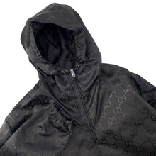 Load image into Gallery viewer, GUCCI Ob the Grid Hooded Jacket Size 42 Black631105 Nylon100%
