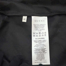 将图像加载到图库查看器中，GUCCI Ob the Grid Hooded Jacket Size 42 Black631105 Nylon100%
