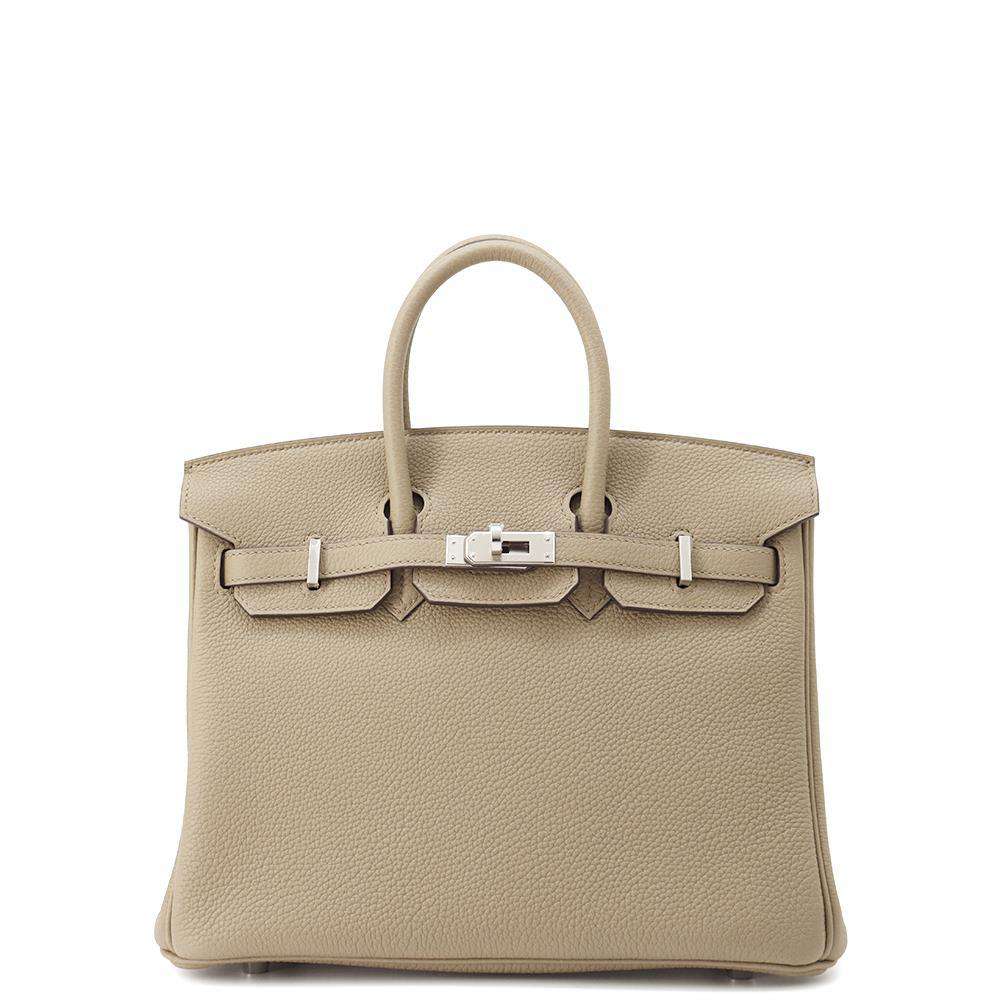 HERMES Birkin Beige Marfa Togo Leather Size 25