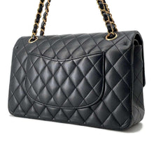 Load image into Gallery viewer, CHANEL Matelasse W Chain W Flap Shoulder Bag BlackA01112 Lambskin Size 25
