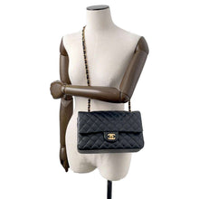 Load image into Gallery viewer, CHANEL Matelasse W Chain W Flap Shoulder Bag BlackA01112 Lambskin Size 25
