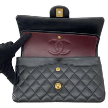 Load image into Gallery viewer, CHANEL Matelasse W Chain W Flap Shoulder Bag BlackA01112 Lambskin Size 25
