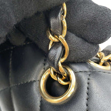 Load image into Gallery viewer, CHANEL Matelasse W Chain W Flap Shoulder Bag BlackA01112 Lambskin Size 25
