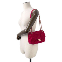 Load image into Gallery viewer, CHANEL Camellia Mini Flap Bag Red Velvet Size 20
