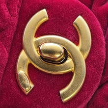 Load image into Gallery viewer, CHANEL Camellia Mini Flap Bag Red Velvet Size 20
