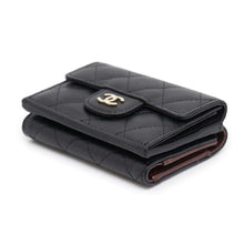 Load image into Gallery viewer, CHANEL Matelasse Classic Small Flap Wallet BlackAP0230 Caviar Leather
