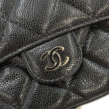 Load image into Gallery viewer, CHANEL Flap Phone Case Chain Wallet BlackAP2096 Caviar Leather
