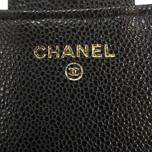 Load image into Gallery viewer, CHANEL Flap Phone Case Chain Wallet BlackAP2096 Caviar Leather
