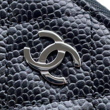 将图像加载到图库查看器中，CHANEL Matelasse round zip long wallet BlackAP0242 Caviar Leather
