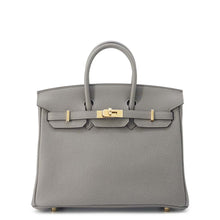 Load image into Gallery viewer, HERMES Birkin Gris Meyer Togo Leather Size 25
