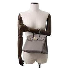 Load image into Gallery viewer, HERMES Birkin Gris Meyer Togo Leather Size 25
