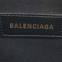 Load image into Gallery viewer, BALENCIAGA Hardware 2WAY Tote Bag Black/White671400 Canvas Leather Size Medium
