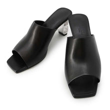 将图像加载到图库查看器中，HERMES Sandals Iconic Black Leather Size 38
