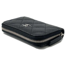 Load image into Gallery viewer, CHANEL Matelasse Classic Zip Coin Purse BlackAP0216 Caviar Leather
