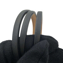 将图像加载到图库查看器中，LOEWE Anagram TwistBangle Size M BlackJ920240X17 Gold Plated Calf Leather
