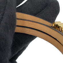 将图像加载到图库查看器中，LOEWE Anagram TwistBangle Size M BlackJ920240X17 Gold Plated Calf Leather
