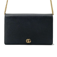 Load image into Gallery viewer, GUCCI GG Marmont ChainShoulder Bag Black497985 Leather
