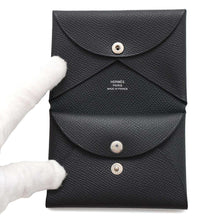 将图像加载到图库查看器中，HERMES Calvi Duo Black Epsom
