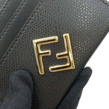 将图像加载到图库查看器中，FENDI FFDiamond Card Case Black8M0445 Leather
