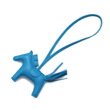 Load image into Gallery viewer, HERMES Rodeo Bag Charm Blue Zanzibar Lambskin Size PM
