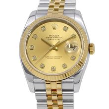 Load image into Gallery viewer, ROLEX Datejust W36mm Stainless Steel K18YG Champagne Dial116233
