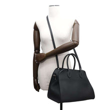 将图像加载到图库查看器中，The Row Soft Margaux 12 Handbag BlackW1586 Calf Leather Size W12.6&quot;xH8.9&quot;xD6.9&quot;
