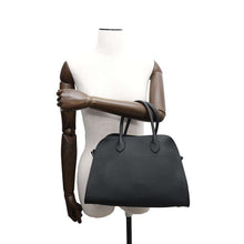 将图像加载到图库查看器中，The Row Soft Margaux 12 Handbag BlackW1586 Calf Leather Size W12.6&quot;xH8.9&quot;xD6.9&quot;
