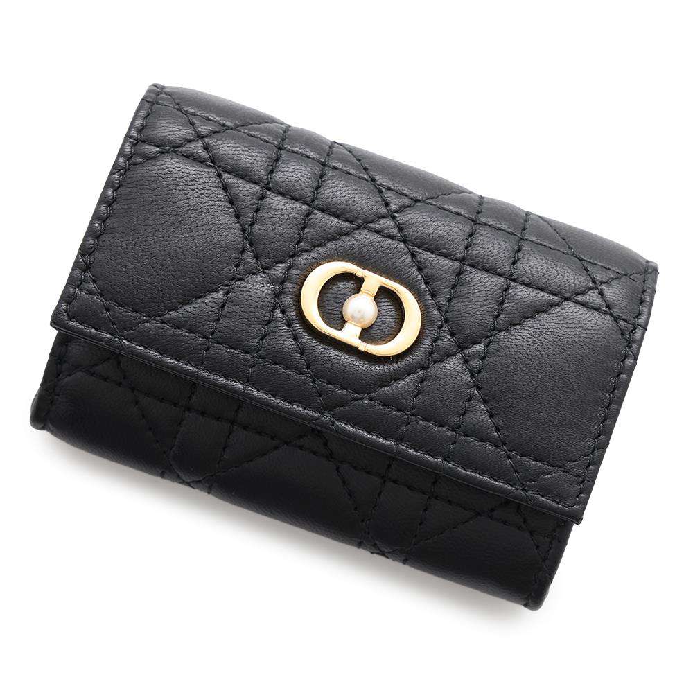 Dior Dior Jolie Glycine Wallet Black Lambskin