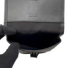 将图像加载到图库查看器中，PRADA Phone holder Black2ZH109 Nylon Leather
