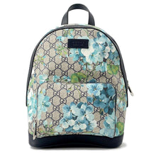 Load image into Gallery viewer, GUCCI GG Blooms Backpack Beige/Blue546327 GG SupremeCanvas Leather
