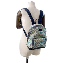 Load image into Gallery viewer, GUCCI GG Blooms Backpack Beige/Blue546327 GG SupremeCanvas Leather
