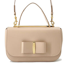 Load image into Gallery viewer, Ferragamo Vara Ribbon Motif Top Handle 2way Bag Jasmin Flower21 G206 Leather
