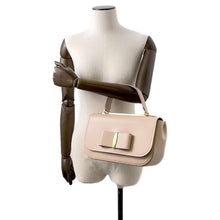 Load image into Gallery viewer, Ferragamo Vara Ribbon Motif Top Handle 2way Bag Jasmin Flower21 G206 Leather
