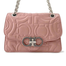 Load image into Gallery viewer, Ferragamo Gancini Motif Flap ChainShoulder Bag Pink21H168 Leather
