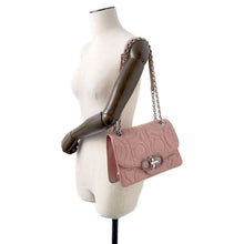 Load image into Gallery viewer, Ferragamo Gancini Motif Flap ChainShoulder Bag Pink21H168 Leather
