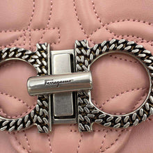 Load image into Gallery viewer, Ferragamo Gancini Motif Flap ChainShoulder Bag Pink21H168 Leather
