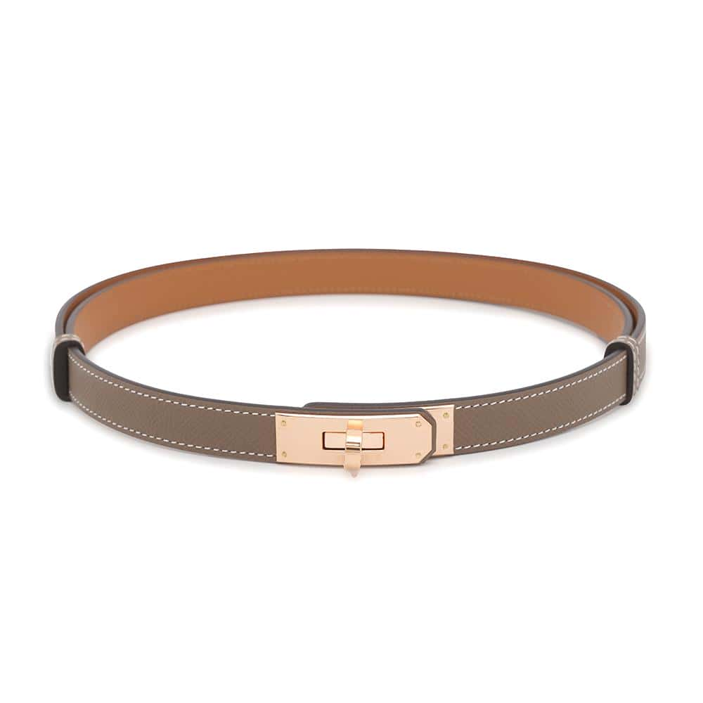 HERMES Kelly belt Etoupe Epsom