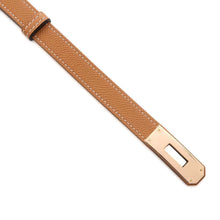 将图像加载到图库查看器中，HERMES Kelly belt Gold Epsom
