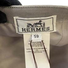 Load image into Gallery viewer, HERMES Cap &quot;Nevada&quot; H Stripe Size 59 SilexH242068N Cotton Serge
