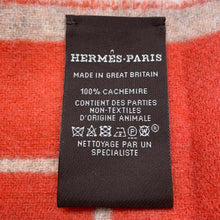 Load image into Gallery viewer, HERMES Cashmere Scarf &quot;Lettre au Carré&quot; Beige・Cine/SanguineH259152S Cashmere100%
