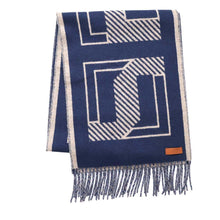 将图像加载到图库查看器中，HERMES HERMES Cashmere Scarf &quot;Lettre au Carré&quot; Encre/Beige・CineH259152S 03 Cashmere100%
